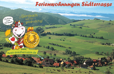 Schwarzwald Ferienwohnungen Südterrasse für Wanderurlaub