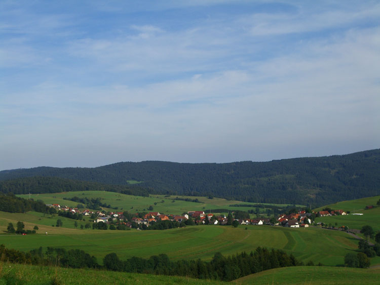 Aussicht vom Westweg auf das Golddorf Gersbach im Schwarzwald